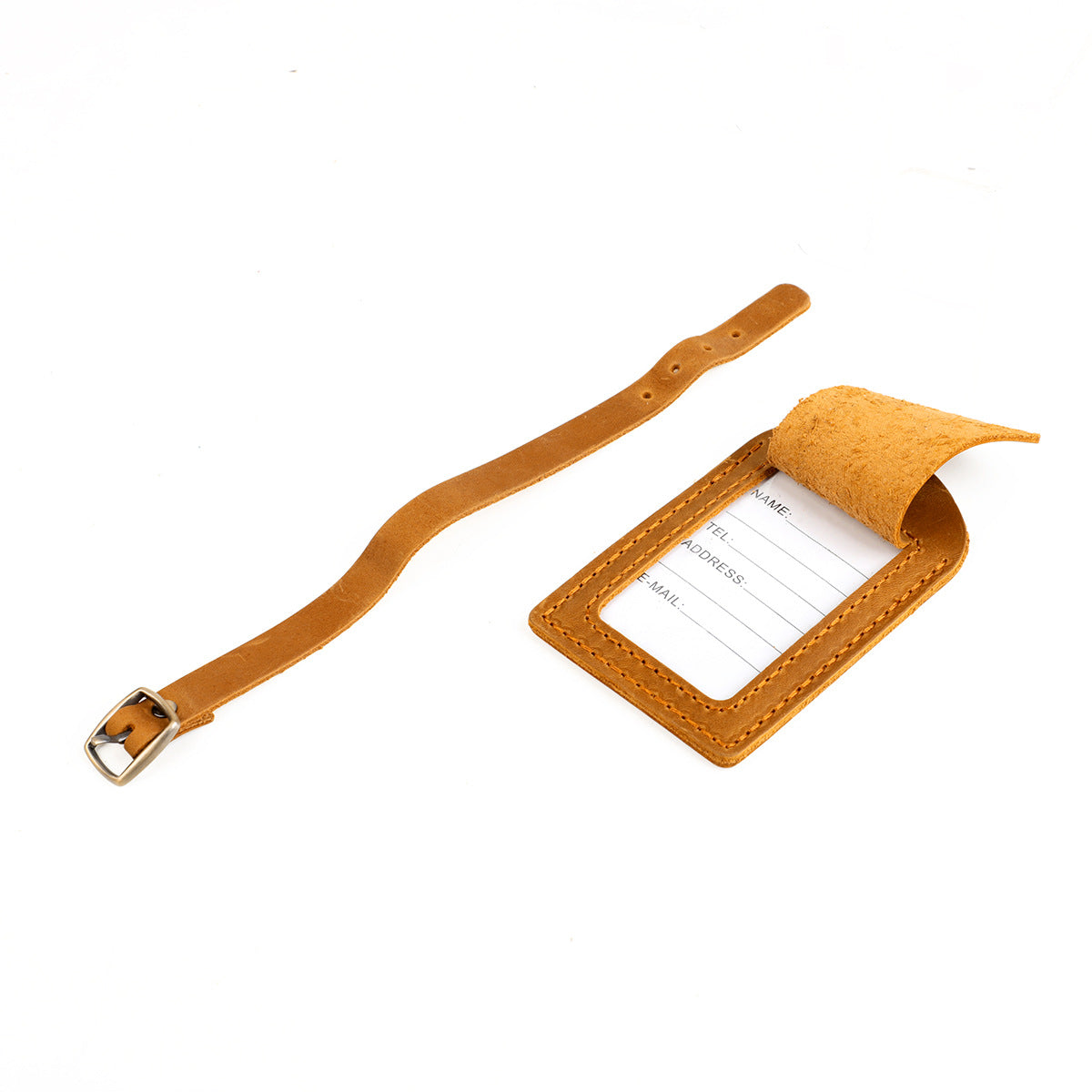 Horse Leather Cover Aircraft Consignment Boarding Pass Card Holder