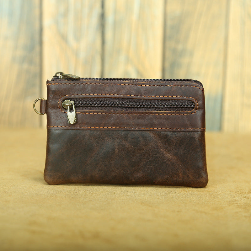 Men's Retro Genuine Leather First Layer Cowhide Coin Purses