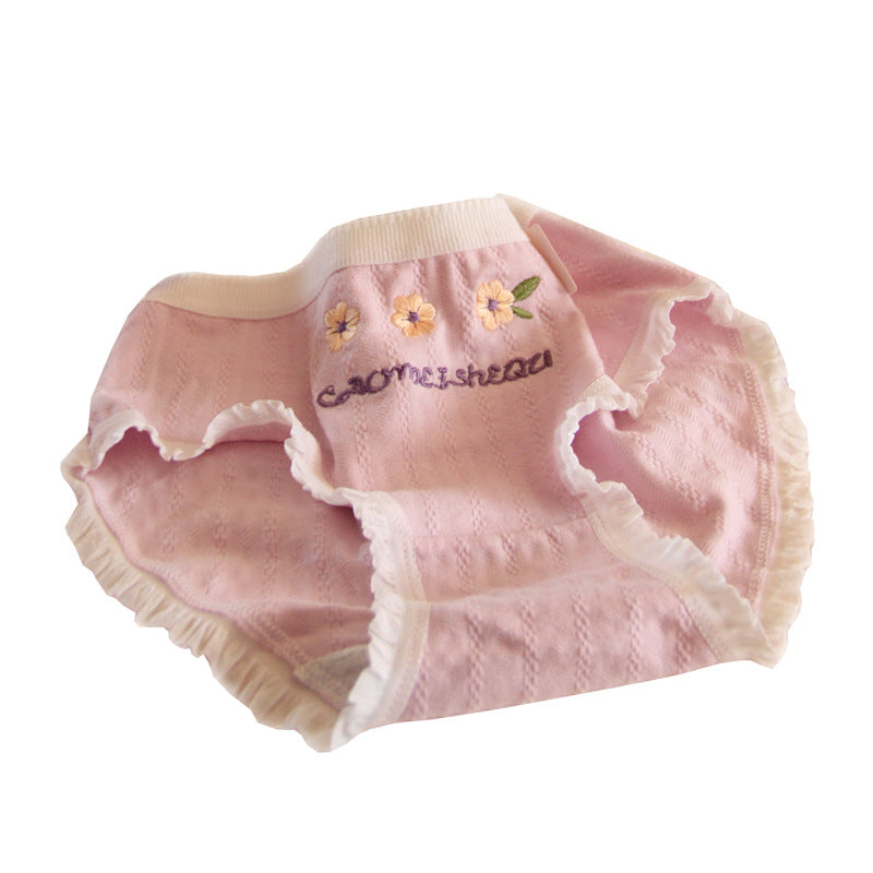 Cotton Antibacterial Crotch Female Comfortable Floral Panties