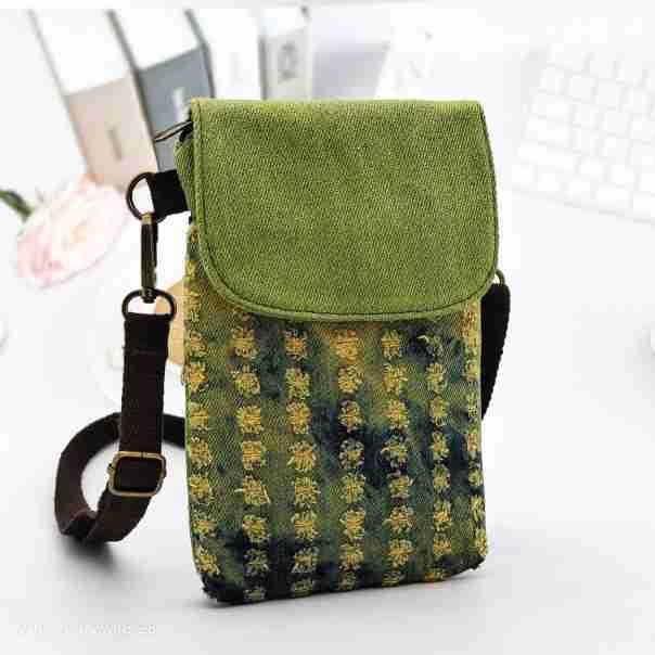 Women's & Men's Trendy Ripped Model Denim Large Screen Phone Bags