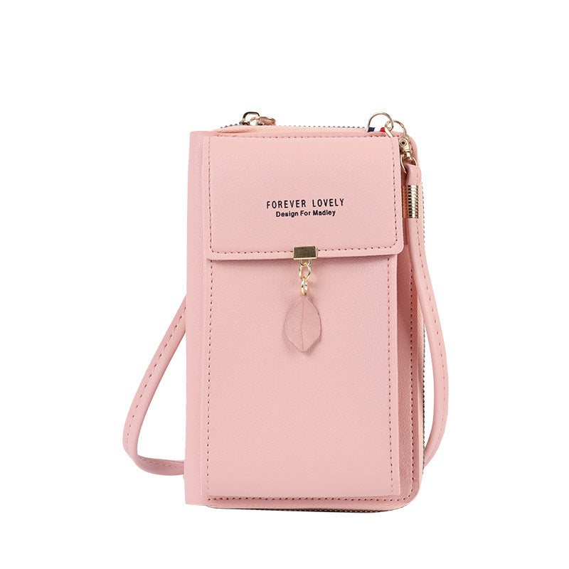 Women's Large Capacity Fashion Simple Leaf Phone Bags