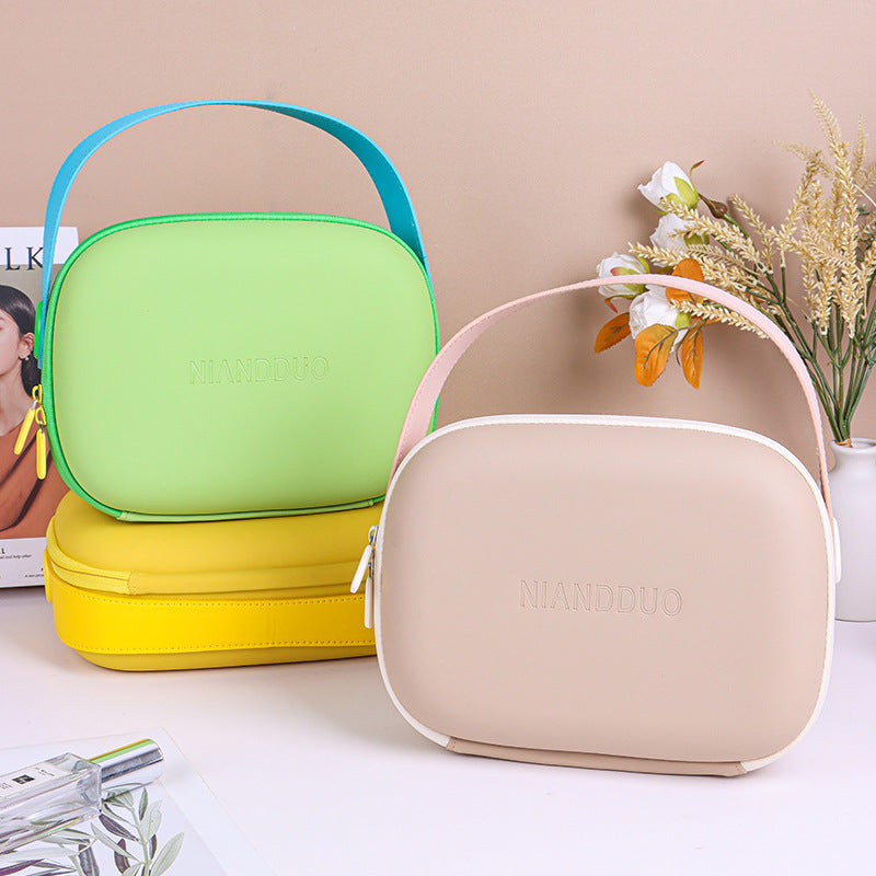 Portable Dopamine Cosmetics Toiletries Waterproof Hard Makeup Bag