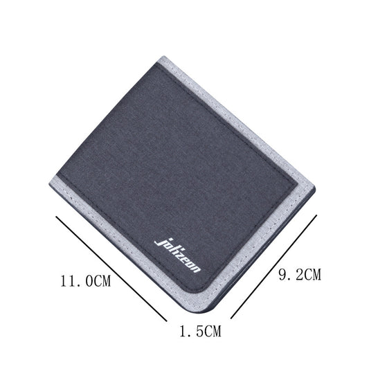 Men's Canvas Short Integrated Two Fold Men's Wallets