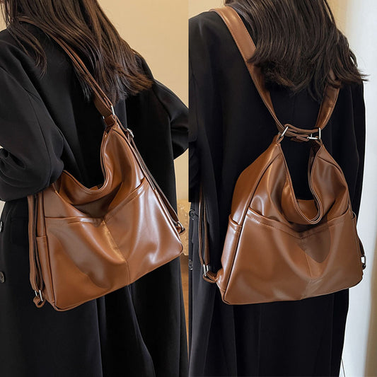 Women's Pretty Popular Leather Waterproof Commuter Backpacks