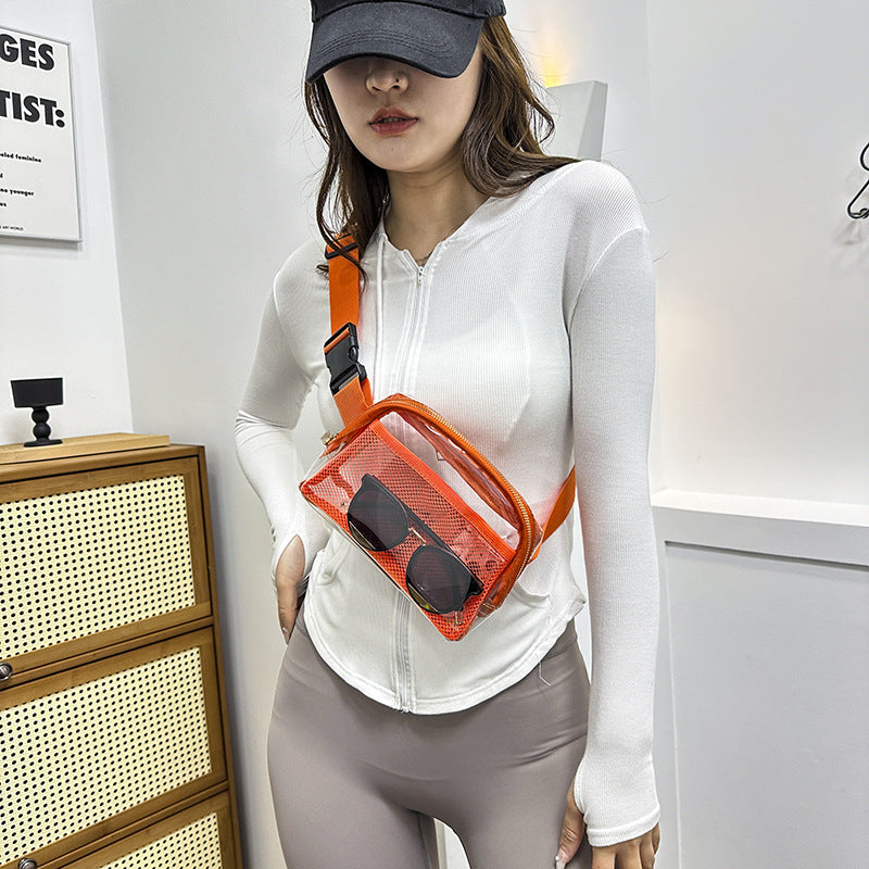 Pretty Women's Transparent Summer White Ditch Bags