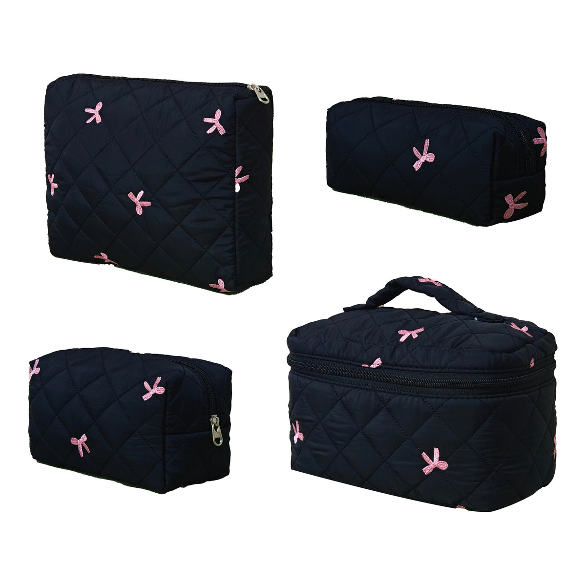 Embroidery Vertical Large Capacity Portable Toiletry Makeup Bag