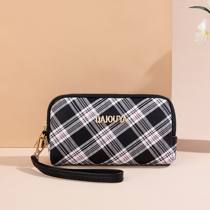 Women's Cell Double Layer Zipper Long Handbags