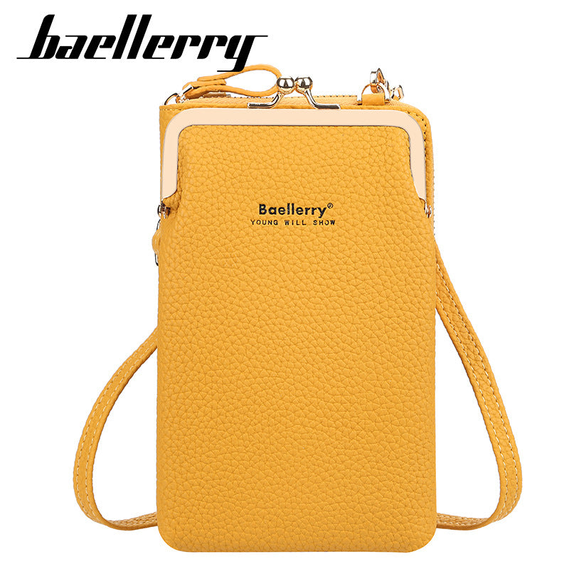Women's Vertical Korean Style Fashion Litchi Pattern Women's Messenger Bag