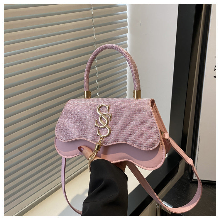 Trend Letter Hardware Spring Fashion Pop Oblique Women's Shoulder Bag