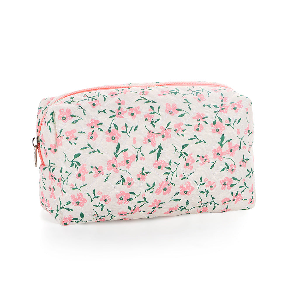 Fresh Floral Cosmetics Storage Exquisite Portable Business Makeup Bag