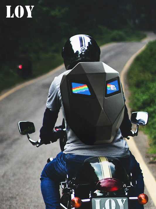 Man Knight Motorcycle Riding Luminous Helmet Backpacks