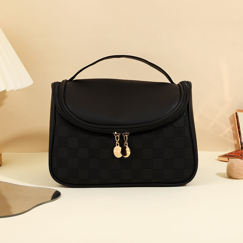 Women's High-grade Chessboard Storage Waterproof Portable Makeup Bag
