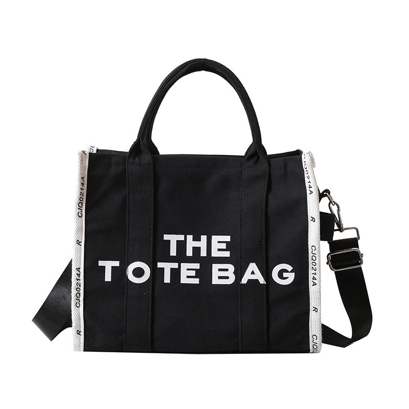 Glamorous Elegant Women's Fashion Letter Canvas Tote Bags