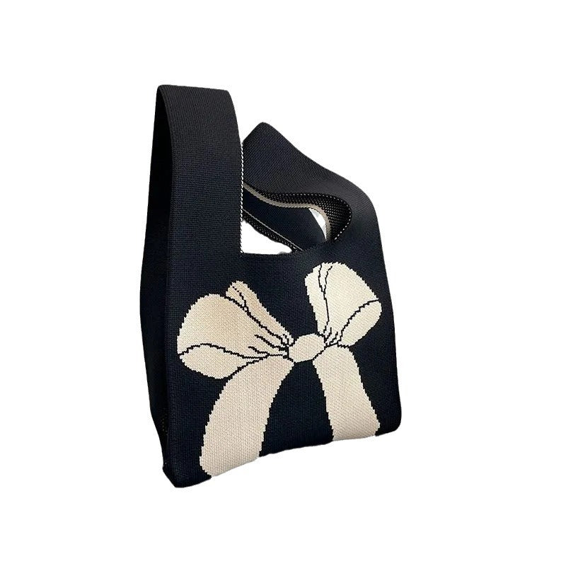 Slouchy Woolen Yarn Fashion Simple Bow Handbags