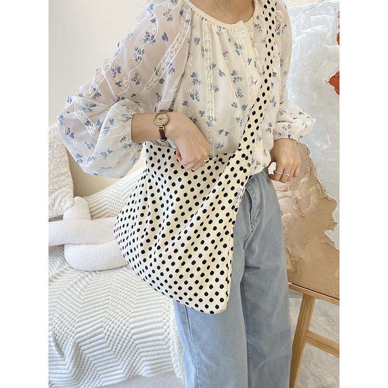 Canvas Leopard Print Floral Song White Zhang Prosperous Women's Shoulder Bag
