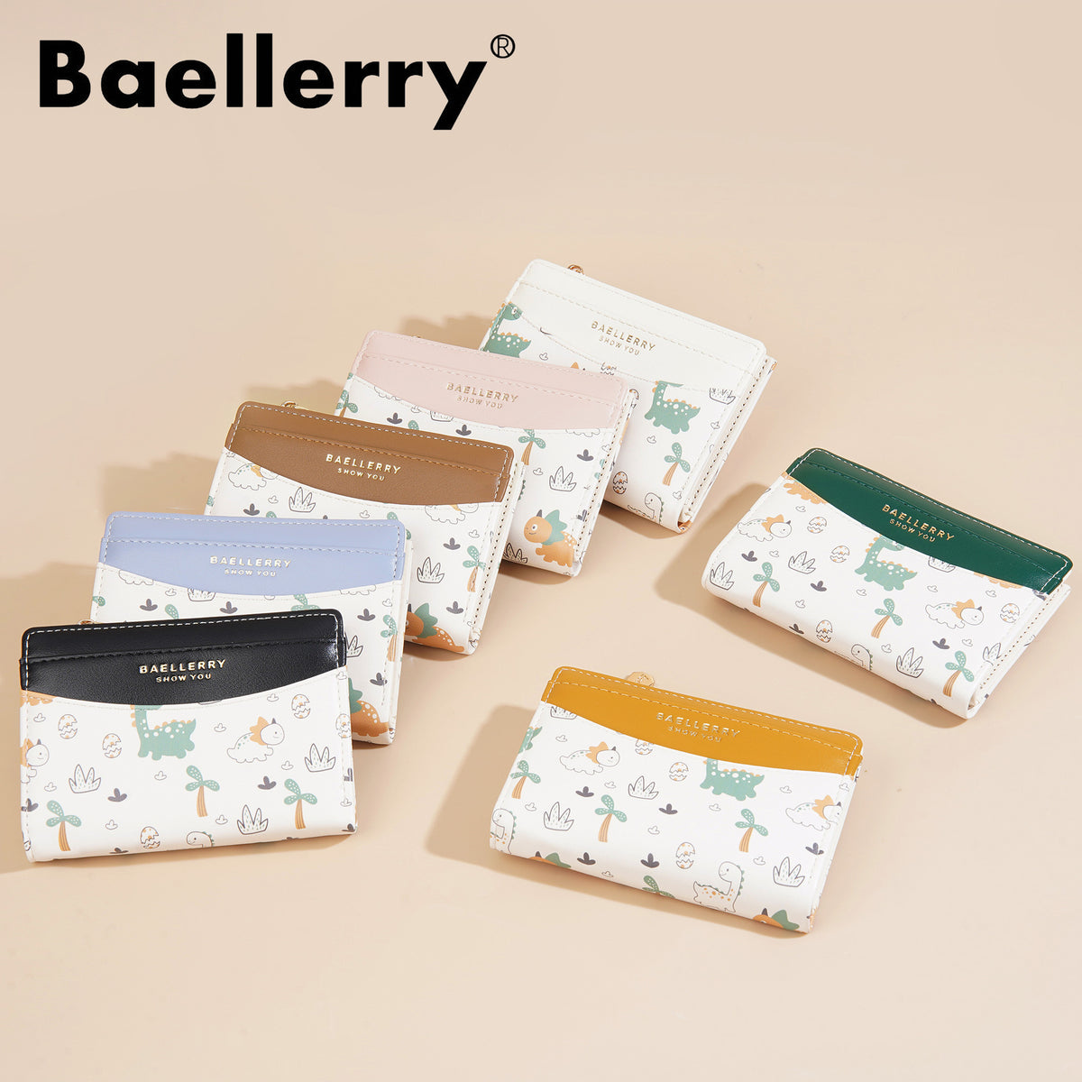 Women's Short Cartoon High-grade Multiple Slots Zipper Ladies Wallet
