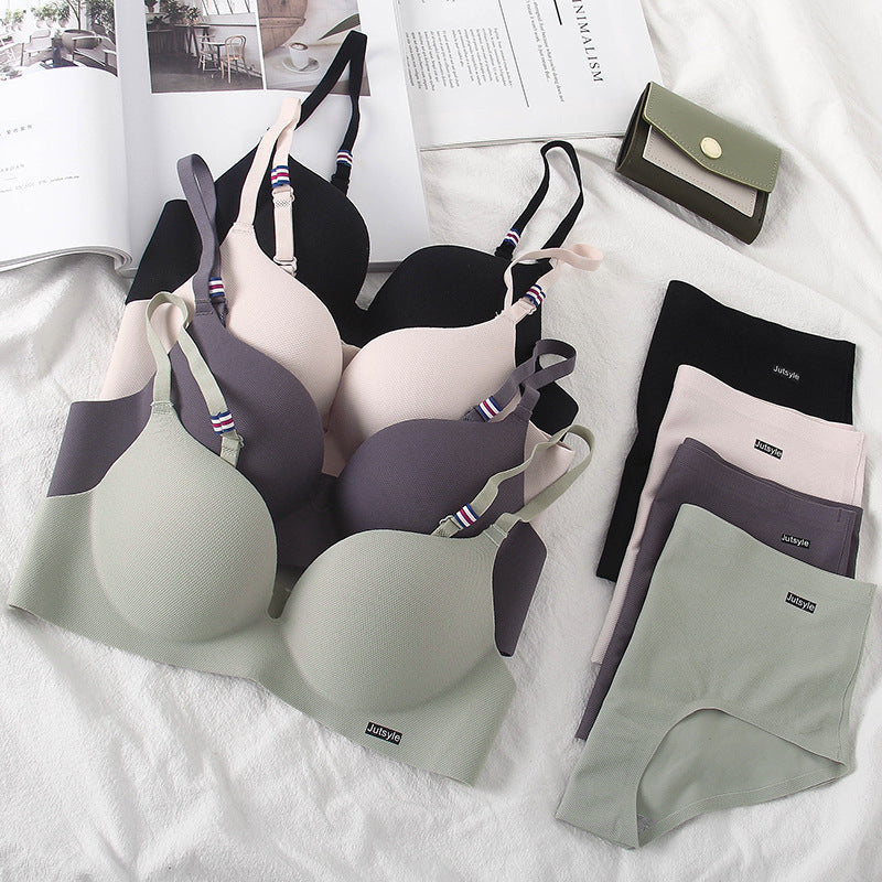 Young Lady Thick Cup Small Breast Lingerie Sets