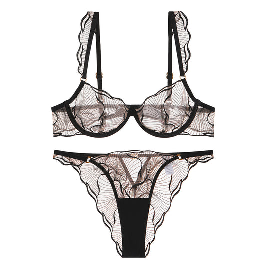Women's Underwear Sexy Ultra Slim Pure Embroidery Lace Big Bras