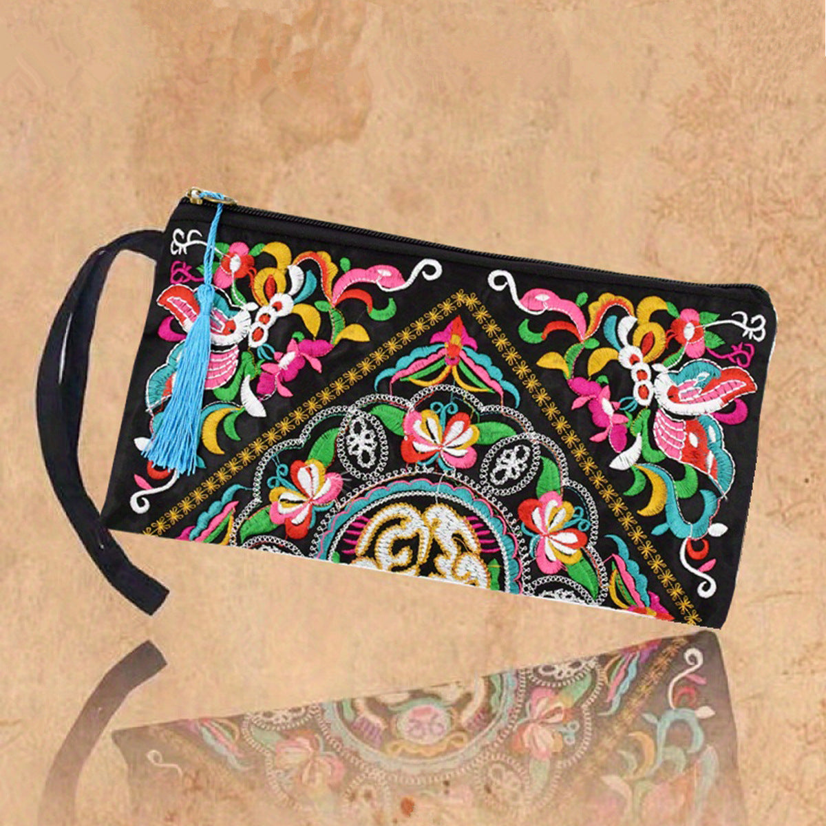 Ethnic Style Embroidered Long Retro Dinner Handbags