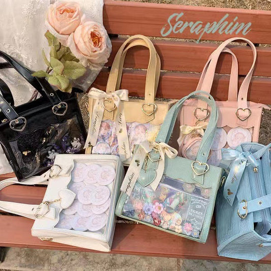 Pattern Cartoon Double-sided Commuter Elegant Ribbon Portable Crossbody Bags