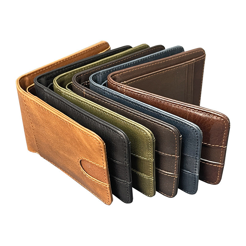 Men's For Man Retro Short Cowhide Oil Men's Wallets