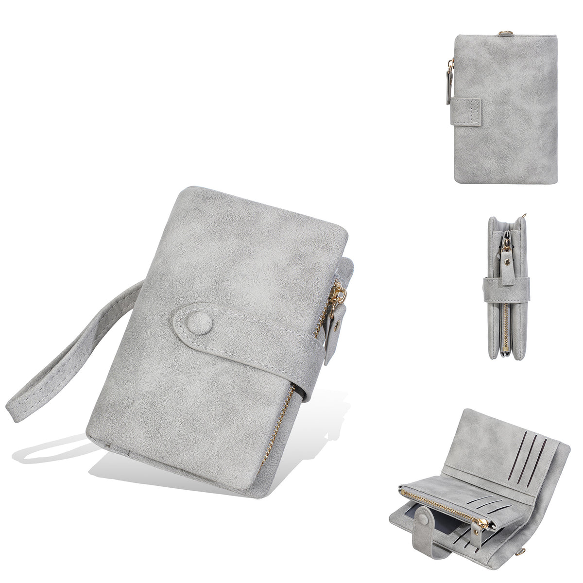 Women's Short Frosted Pattern Multiple Slots Multifunctional Fashion Ladies Wallet