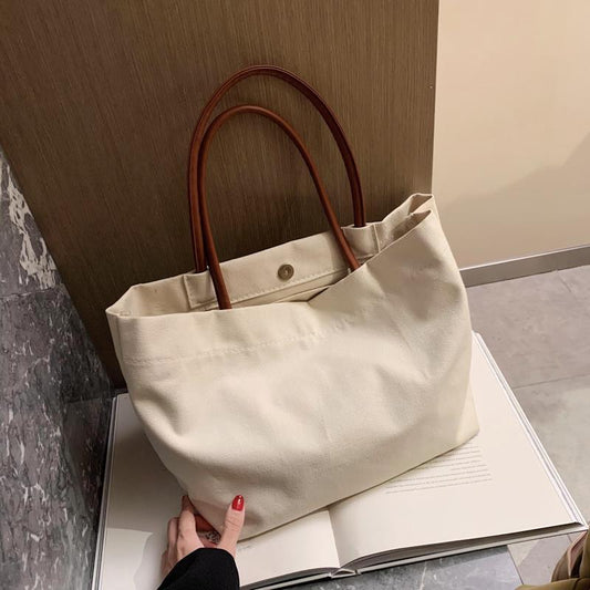Women's Korean Style Large Capacity Idle Hand Shopping About Artistic Shoulder Bags