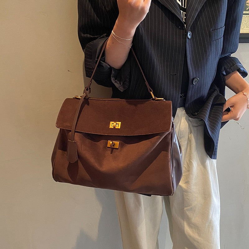 Retro Suede Fashion Large Capacity Light Luxury Bags