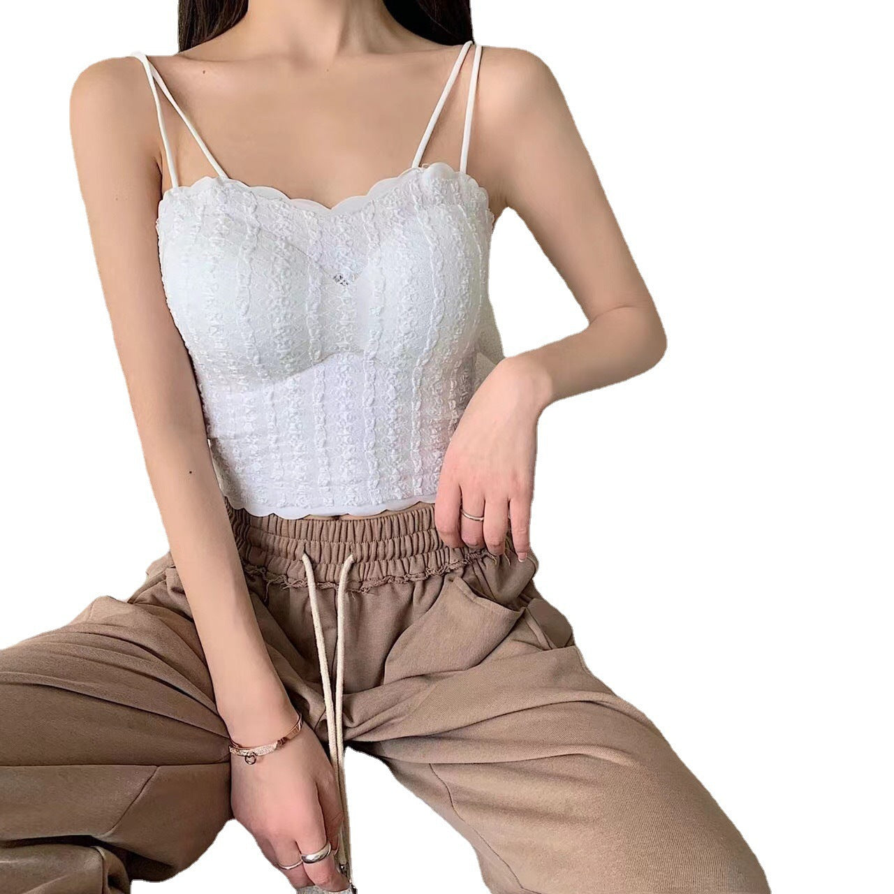 Women's Backless Tube Top Bandeau Strap Chest Tanks Camis