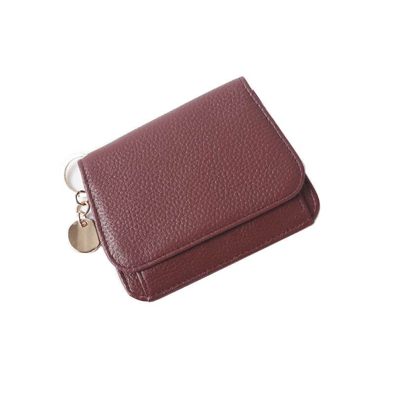 Women's Korean Genuine Leather Short Cowhide High-grade Purses