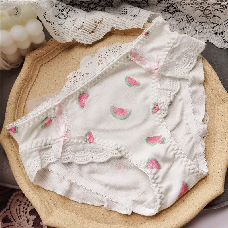 Women's Sweet Little Princess Cute Cotton Lace Panties