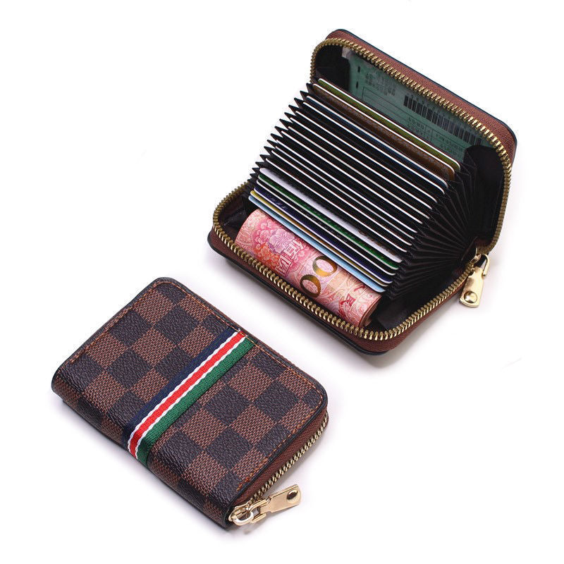Men's Clearance Zipper Female Driving License Leather Card Holder