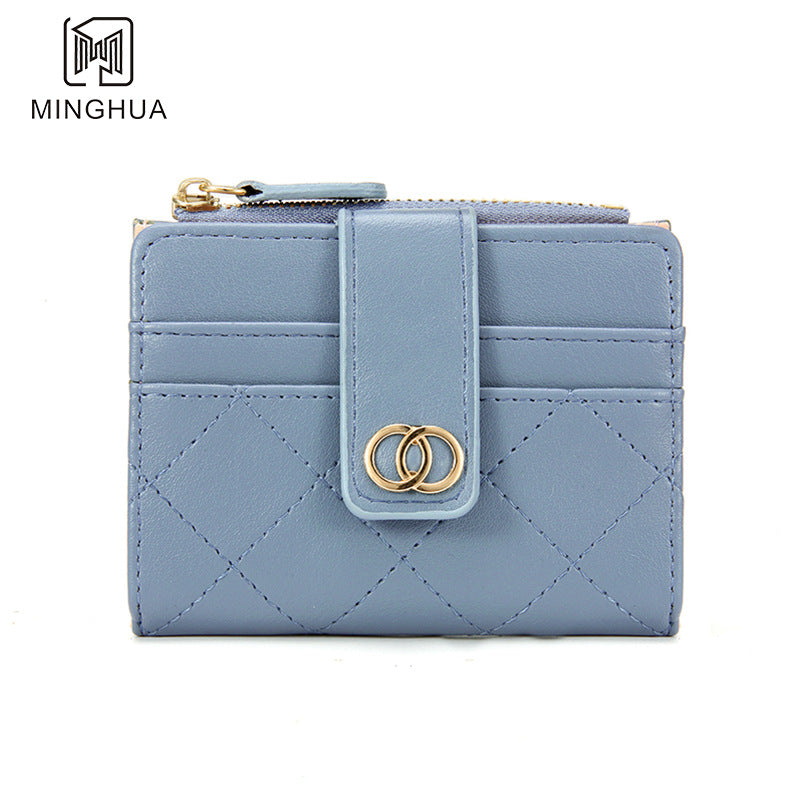 Women's Short Solid Color Summer High-grade Zipper Bags