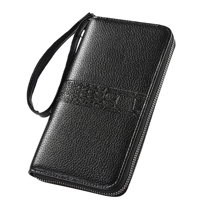 Men's Clutch Zipper Large Capacity Mobile Business Men's Wallets
