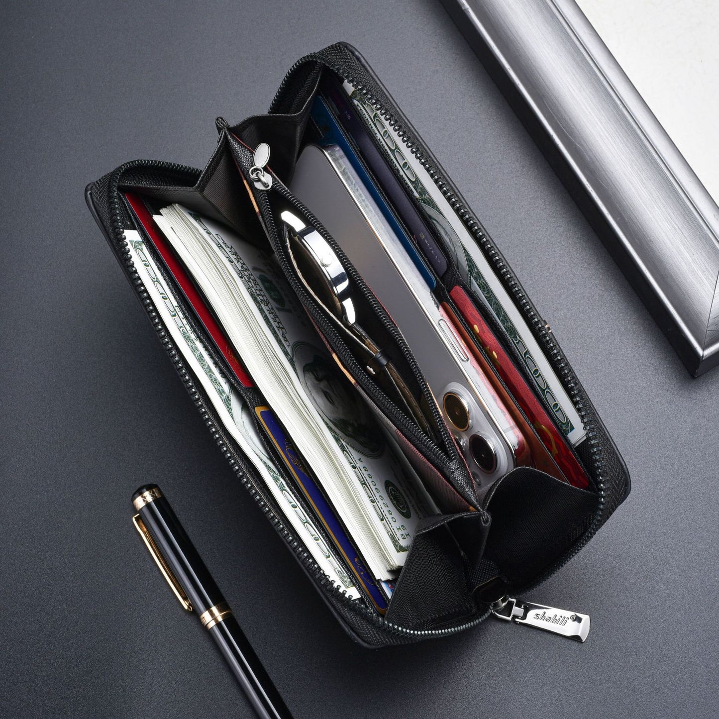 Men's Long Large Capacity Zipper Male Men's Wallets