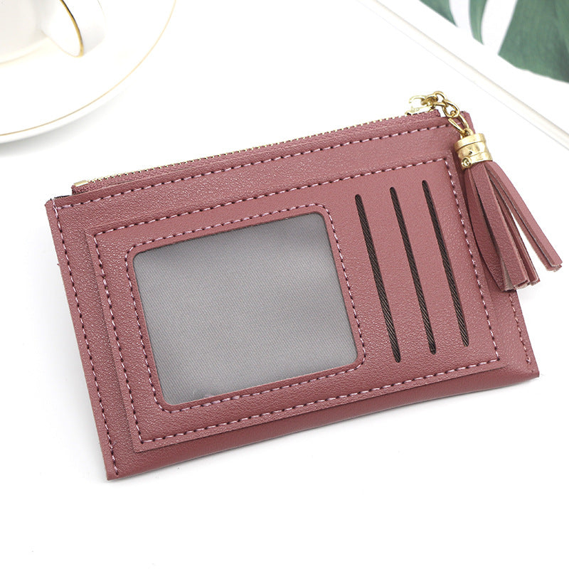 Women's & Men's Commute Both Use With Zipper Solid Card Holder