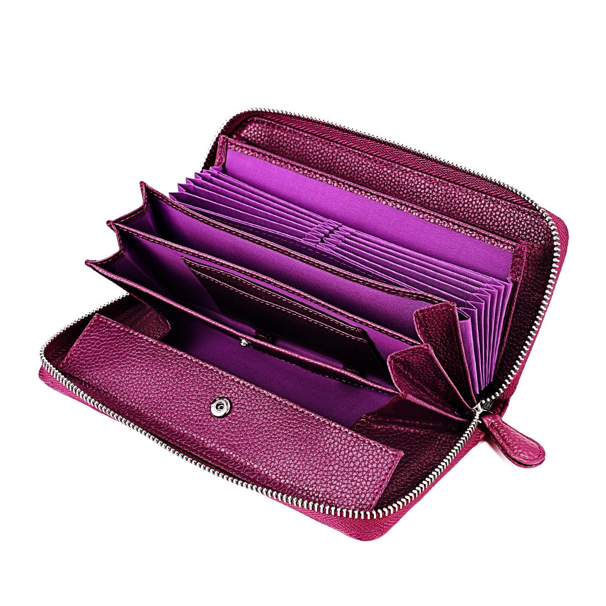 Women's Swiping Leather Long Style Expanding Clutch Ladies Wallet