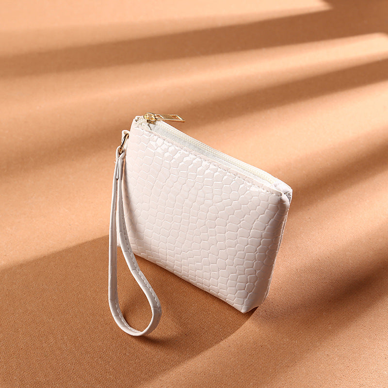 Women's Pattern Mini Zipper Solid Color Clutch Purses