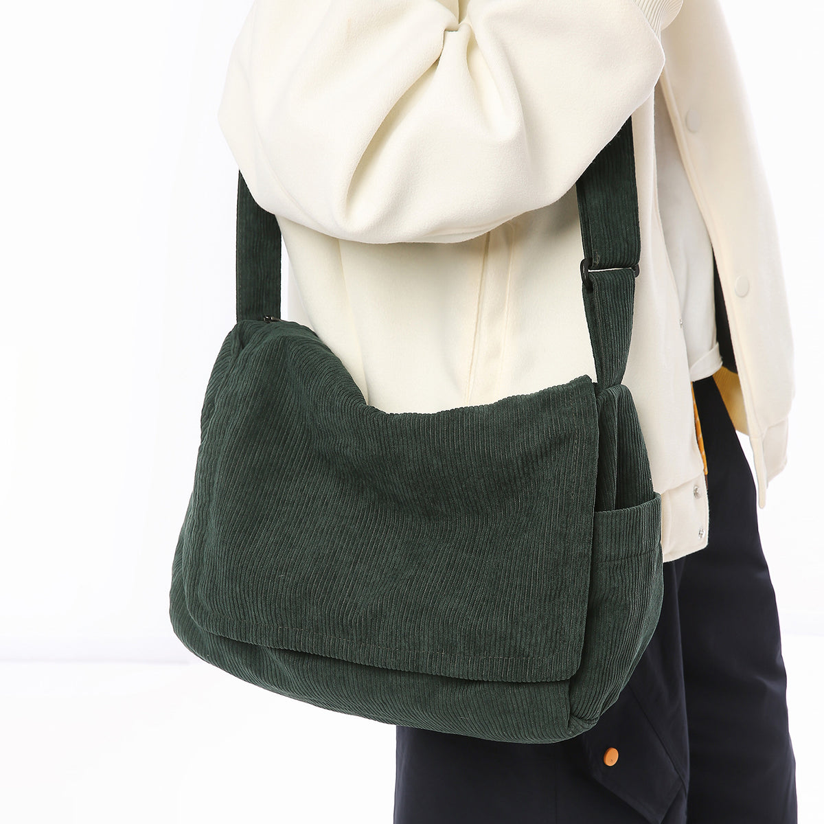 Classic Women's Simple Corduroy Canvas For Bags