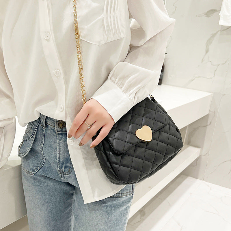 Beautiful Trendy Fashion Rhombus Love Chain Women's Messenger Bag