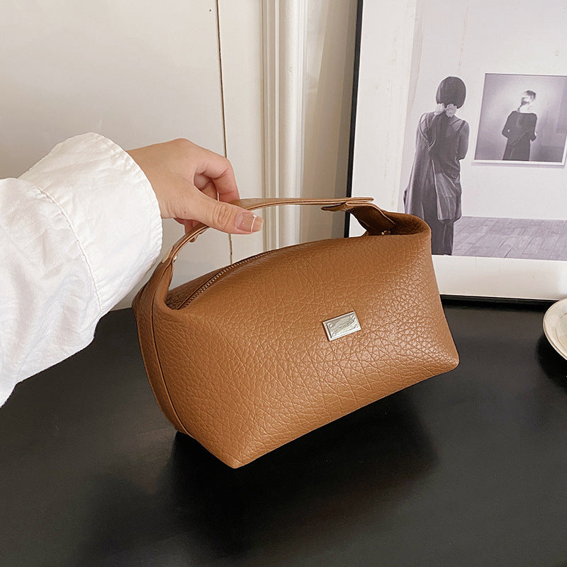 Portable Cosmetics Storage Simple Solid Color Cosmetic Bags