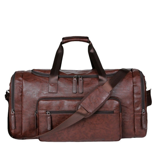 Men's Leather Oversized Traveling Korean Style Portable Travel Bags