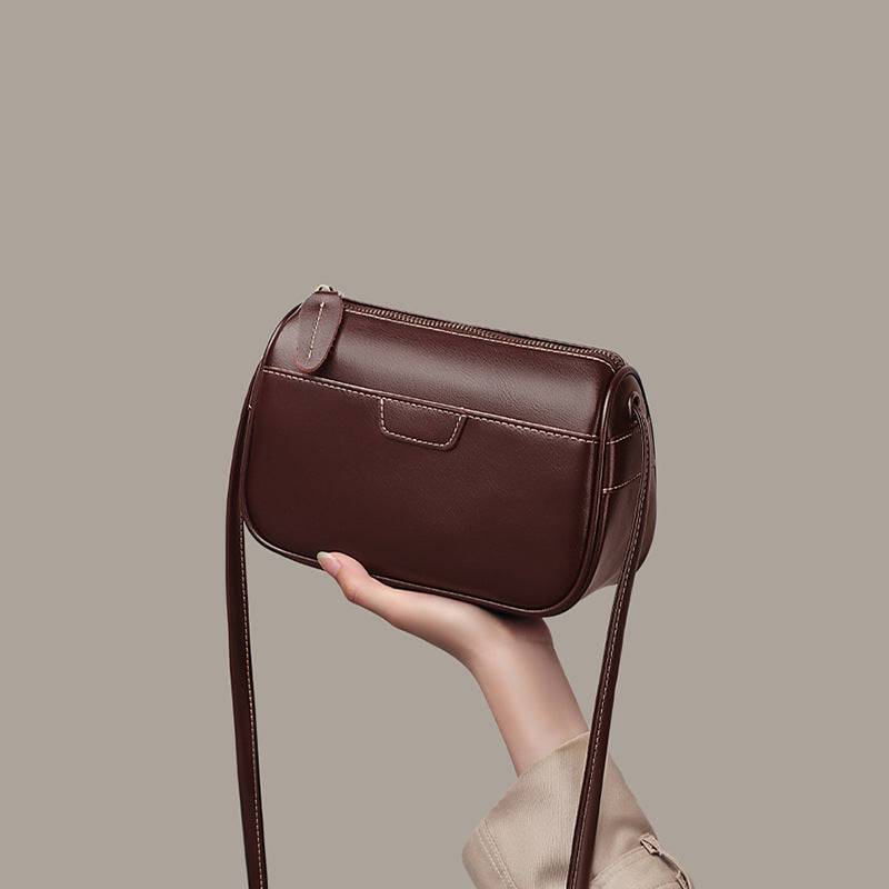 Women's Genuine Leather Versatile High-grade Retro Commuter Women's Messenger Bag