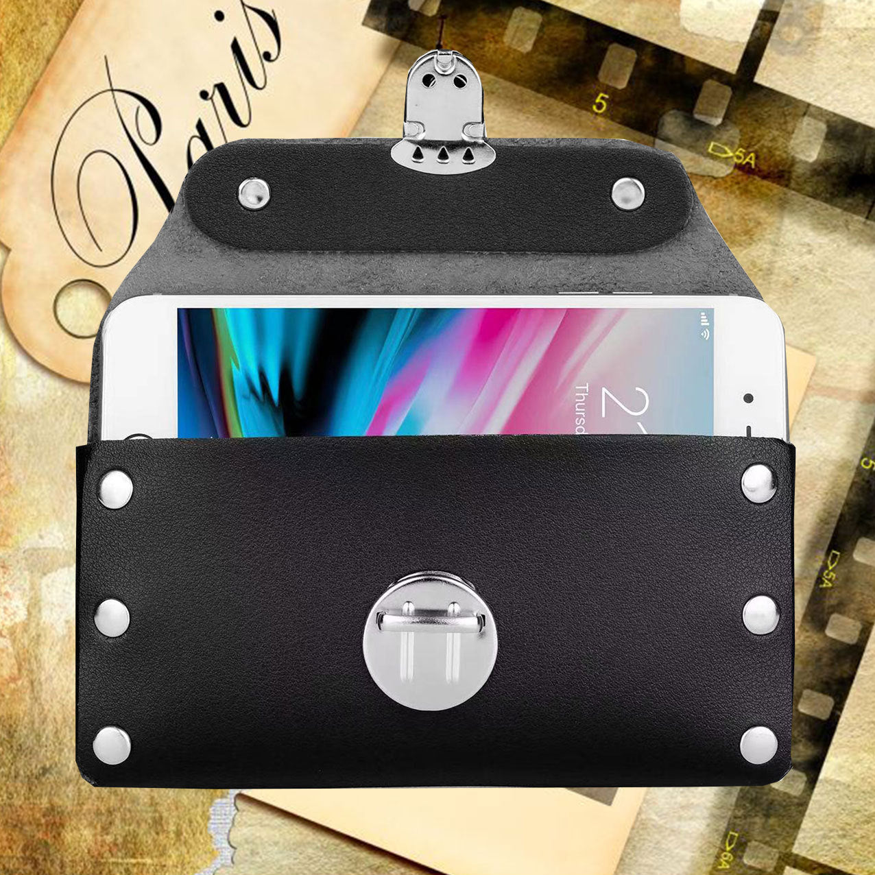 Men's Vertical Design Mobile Construction Site Work Phone Bags