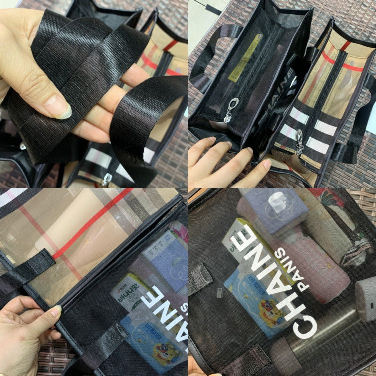 Simple Fashion Mesh Portable Wash Hand Bags