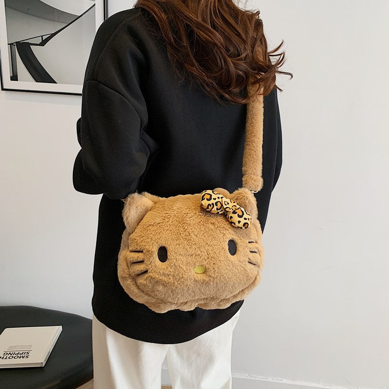 Crane Machines Gift Cartoon Cute Hello Kitty Toy Stitch Plush Women's Messenger Bag