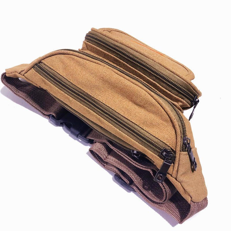 Men's Canvas Running Business Construction Site Mobile Men's Waist Packs