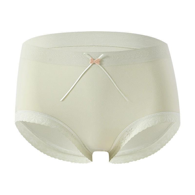 Women's Elastic Underwear Mid Waist Pure Color Panties