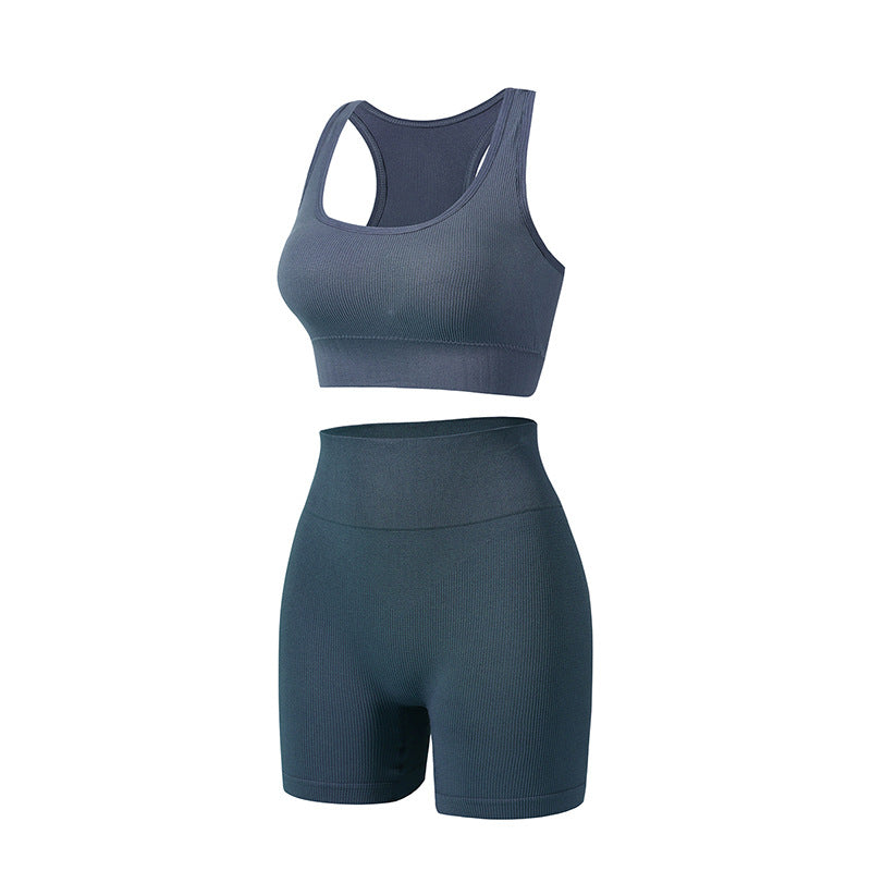 Work Back Seamless Knitted Belly Contracting Shorts Lingerie Sets