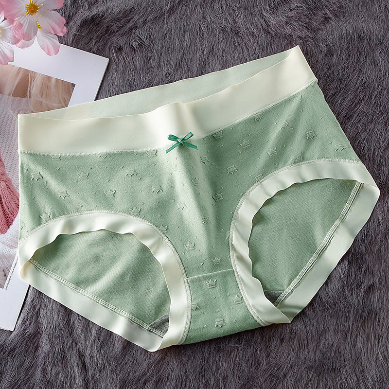 Women's Purified Cotton Underwear Briefs Comfortable Jacquard Panties